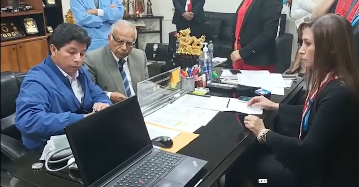 Pedro Castillo  llama usurpadora a Dina Boluarte tras desconocer su investidura presidencial