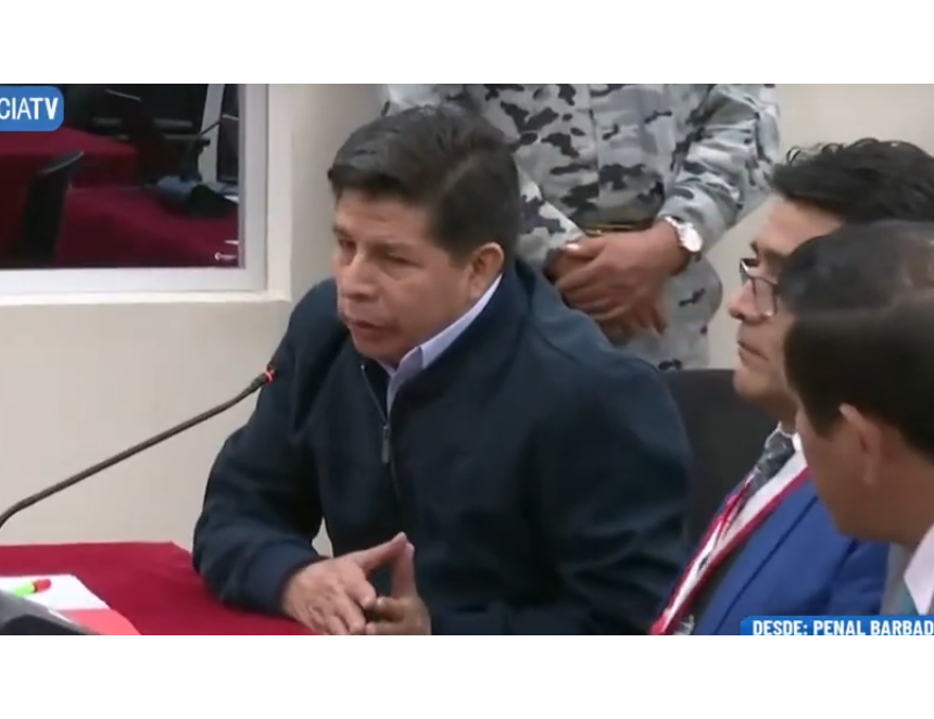 Pedro Castillo rehusó hablar en la Audiencia de este jueves 12