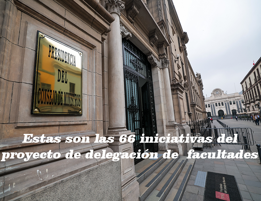 Delegación de facultades: ¿Qué propone cada uno de las 66 iniciativas del Ejecutivo?